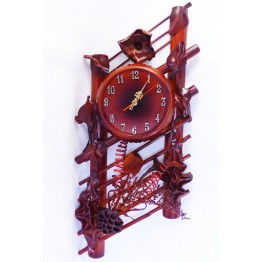 Часы из натуральной кожи и бамбука-Ажур